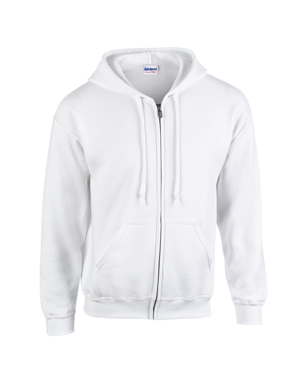 Gildan Full Zip Hooded Sweatshirt 18600 - White